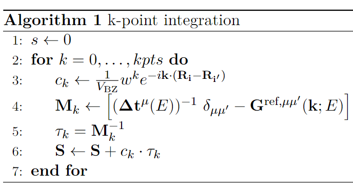 kpoint-integration-loop